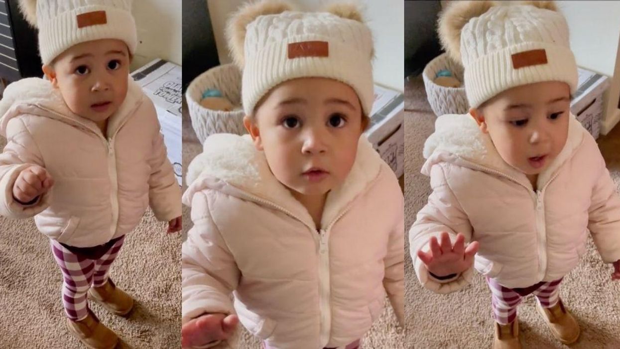 2-Year-Old Girl Leaves TikTok In Stitches With Her Threat To Give Her Dad A 'Knuckle Sandwich'