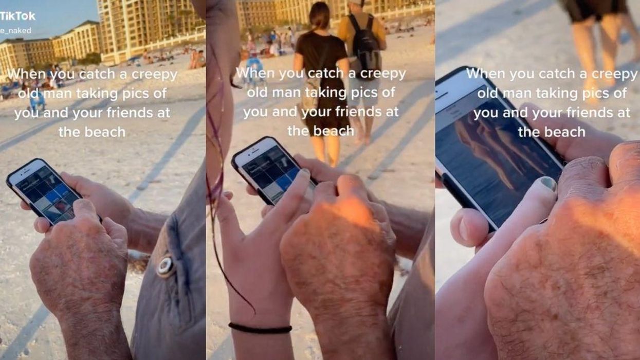 TikToker Forces 'Creepy Old Man' To Delete The Photos He Took Of Her And Her Friends At Beach