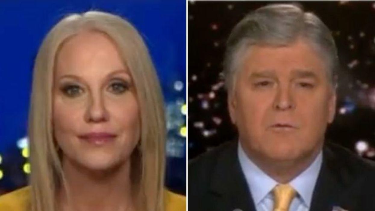 Hannity Roasted for Welcoming 'Kellyanne Trump' to His Show After Accusing Biden of 'Cognitive Decline'