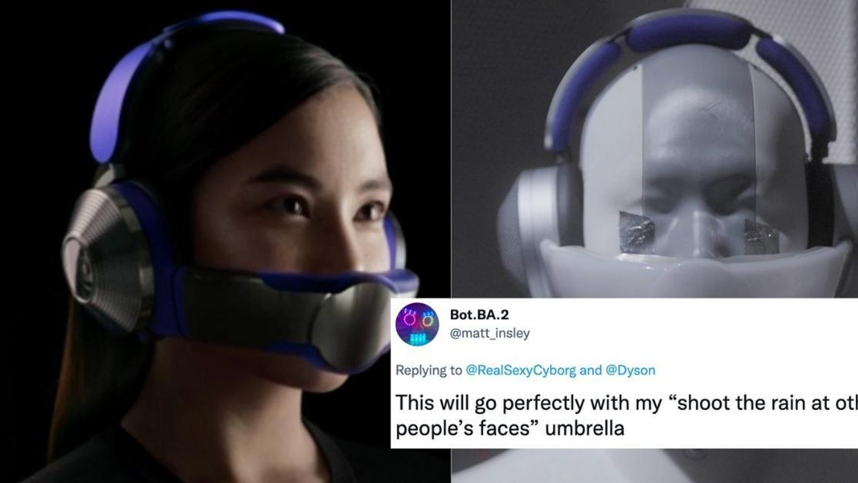 Dyson Just Came Out With Air-Purifying Headphones That Go Over Your Face–And The Jokes Are On Point