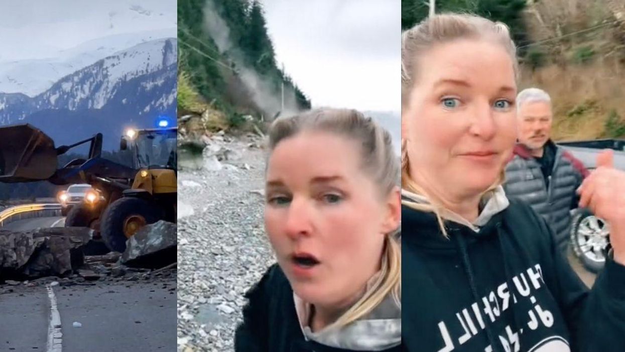Woman Runs For Her Life After Recognizing Sound Of A Rockslide—Then Saves A Driver Heading Straight For It