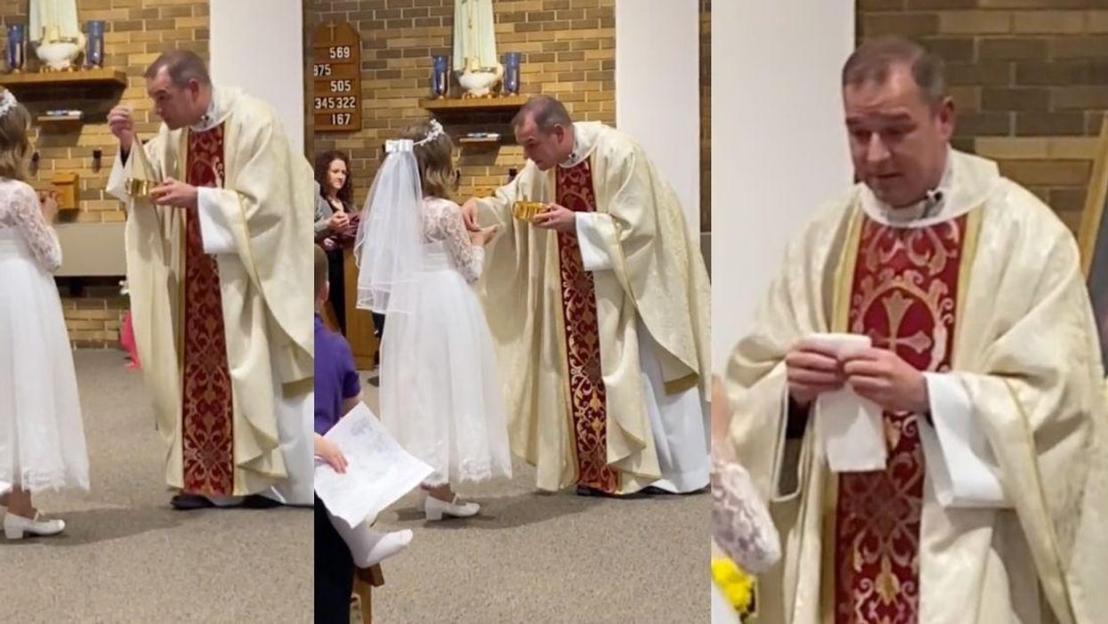 7-Year-Old Girl Is Instant TikTok Legend After Chugging Wine Like A Pro At Her First Communion