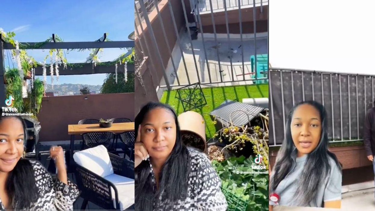 Black Woman Stunned After White Neighbor Trashes Her Rooftop After She Put Up A Privacy Screen