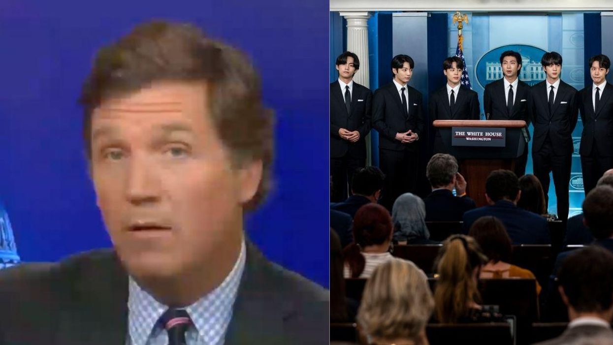Fans Furious After Tucker Carlson Mocks BTS For Speaking Out Against Anti-Asian Hate At The White House