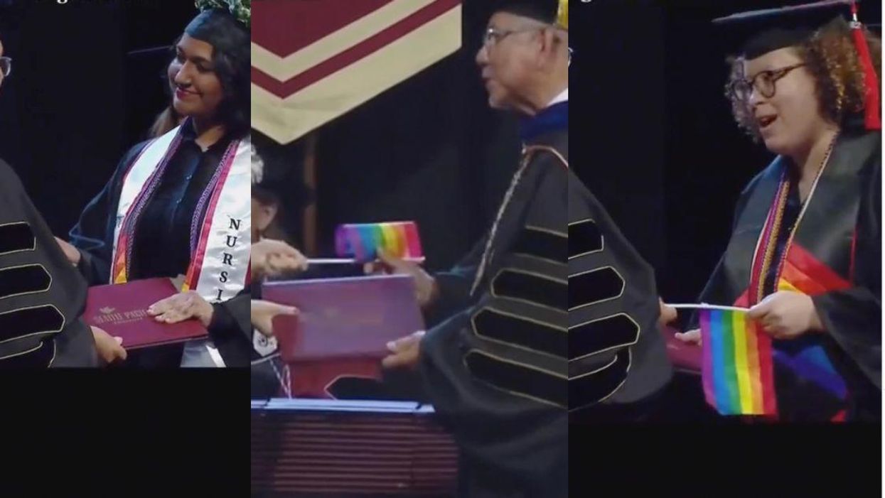 Seattle Grads Protest University's Anti-LGBTQ+ Hiring Policy In Iconic Fashion While Accepting Diplomas