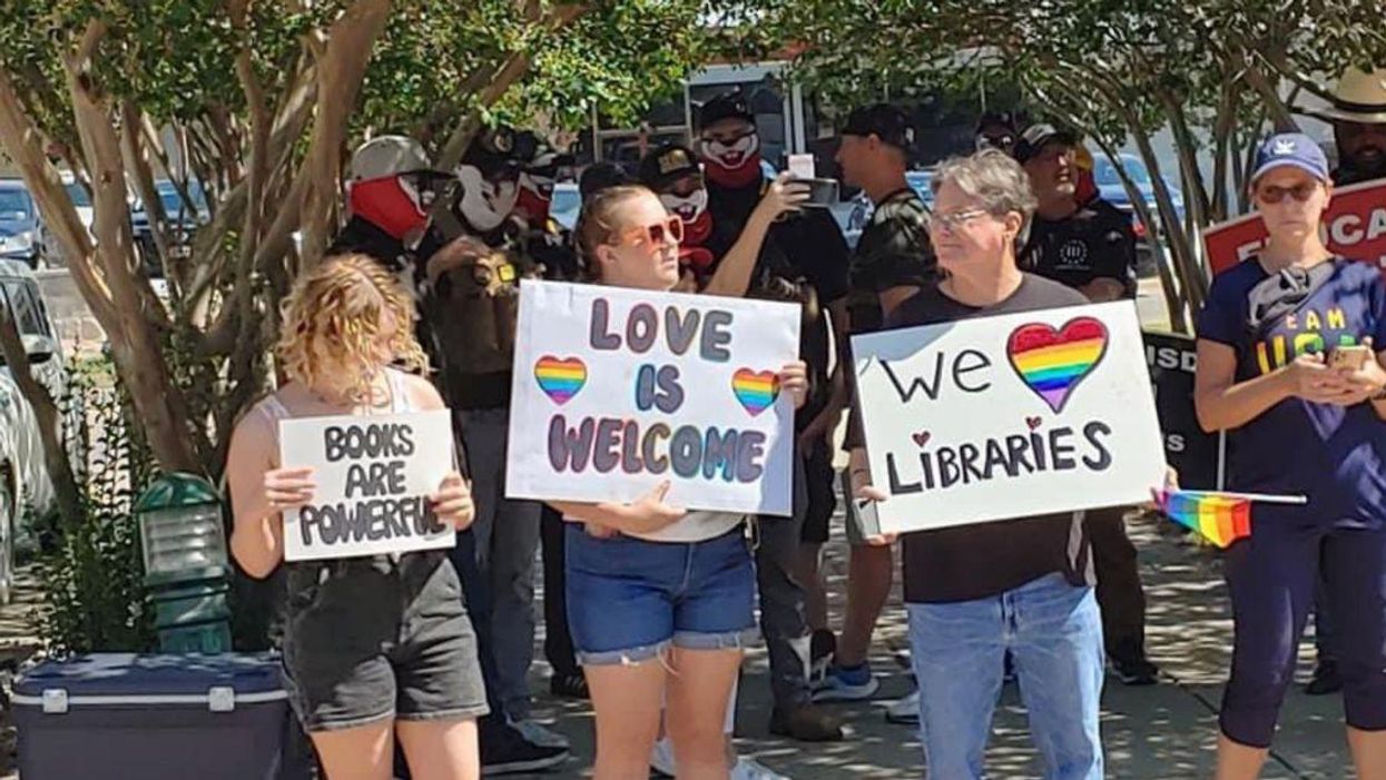 Proud Boys Try To Crash Library's Pride Month Event—But Are Quickly Thwarted By 'Human Shield'