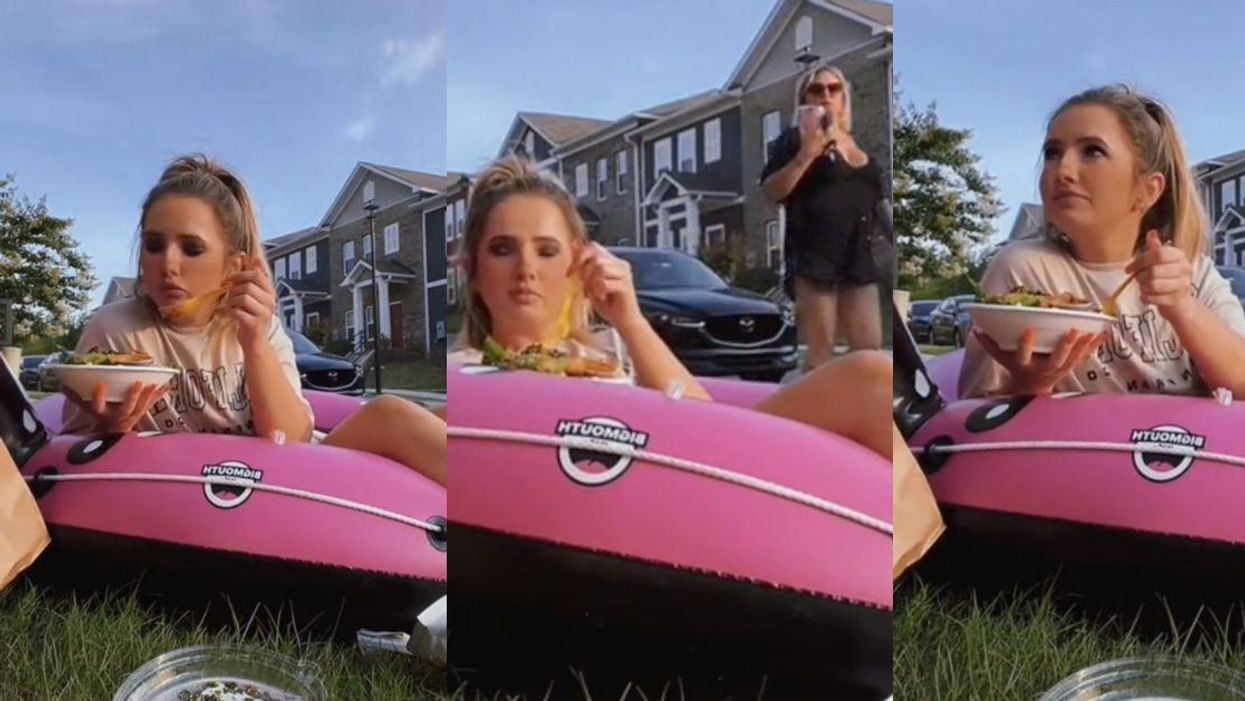 TikToker Stunned After Woman Calls The Cops On Her For Relaxing In A Pool Float In Her Own Yard