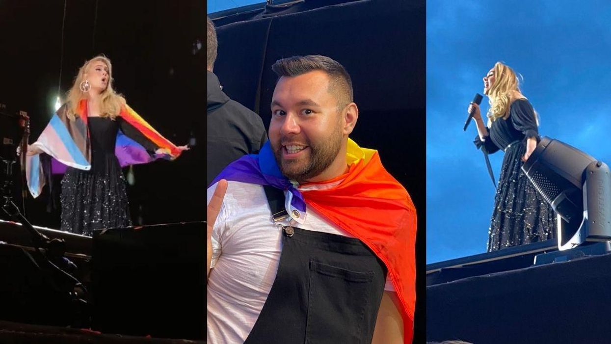 Gay Teacher Attending Adele Concert Gets The Night Of His Life After Adele Borrows His Pride Flag
