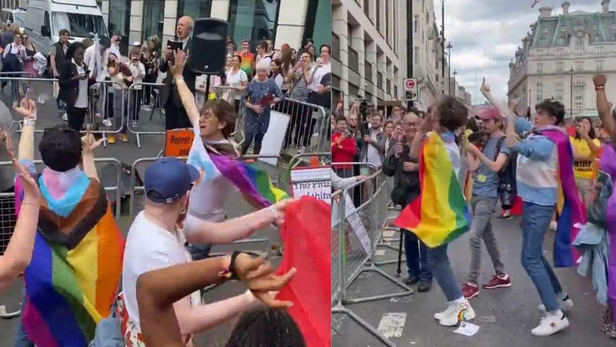 Cast Of 'Heartstopper' Epically Trolls Anti-Gay Protesters At London Pride–And People Are Loving It