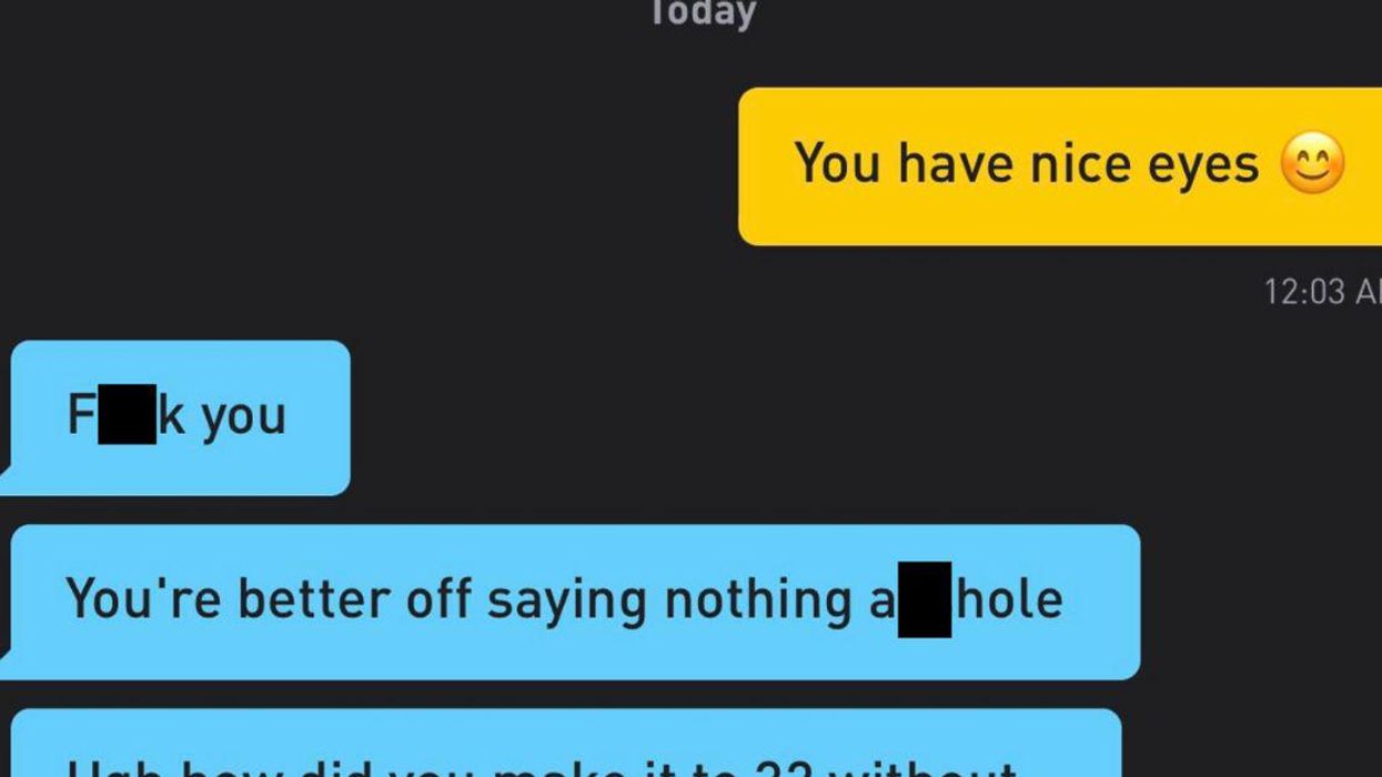 Gay Hookup App User Stunned By Outraged Response He Gets After Complimenting Guy's Eyes