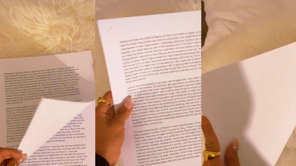 Woman Thinks Boyfriend Wrote Her Love Letter—Only To Realize It's A Lengthy Break-Up Note