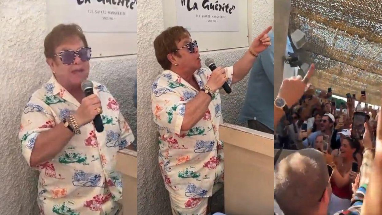 Elton John Just Sang Along With His New Britney Spears Duet At French Restaurant In Joyful Viral Video