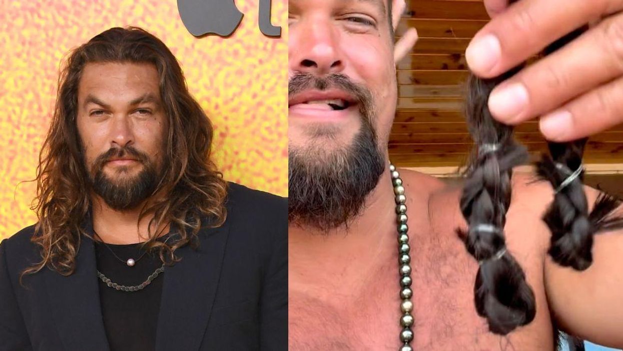 Jason Momoa Just Shaved Off His Signature Long Locks For A Good Cause—And Fans Are Losing It