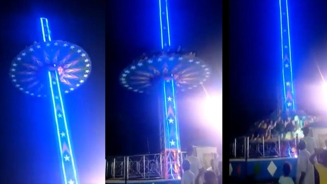 Scary Video Captures Amusement Park Ride Full Of People Free Falling To Ground After Malfunction