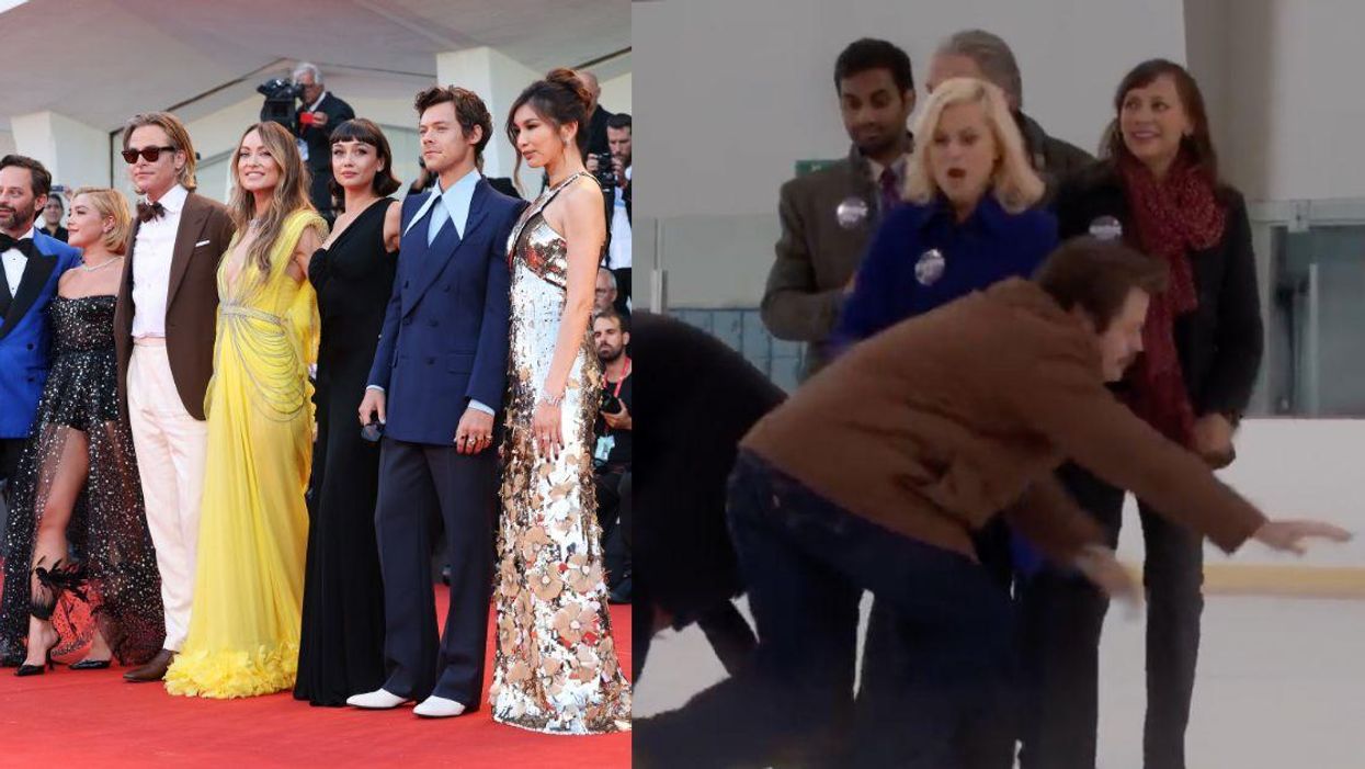 NBC Just Roasted The 'Don't Worry Darling' Press Tour With A Legendary 'Parks & Rec' Scene