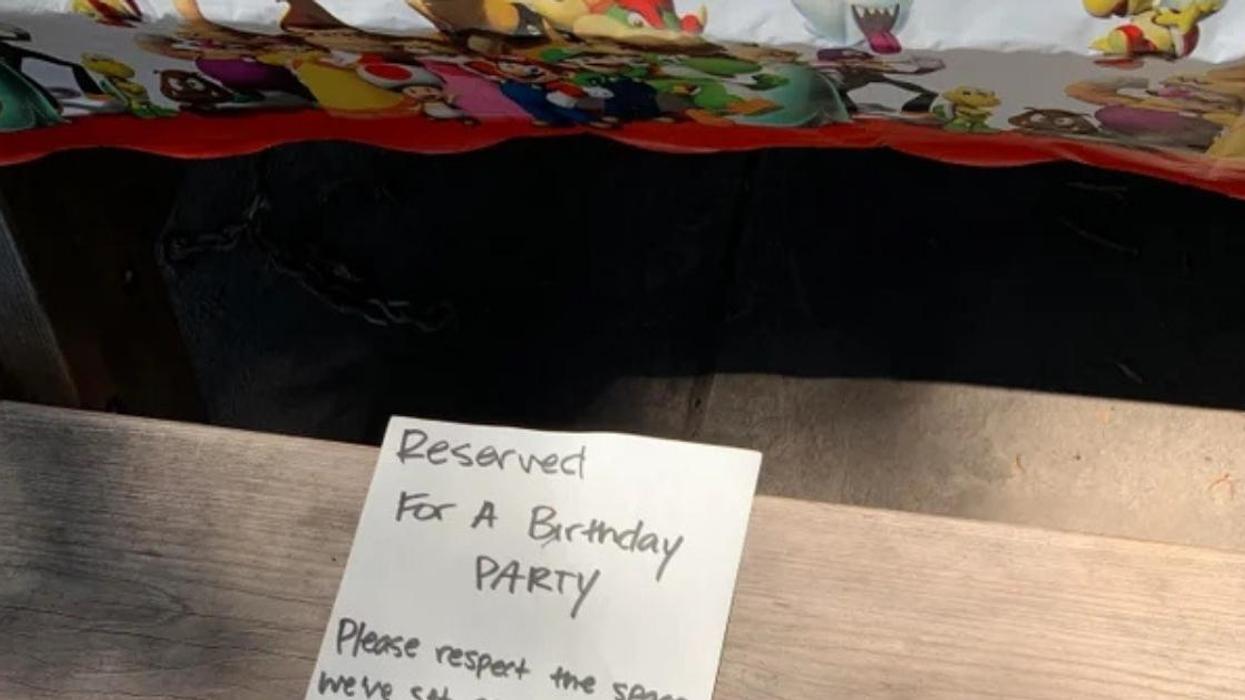 Entitled Note 'Reserving' Several Picnic Tables In Public Park For Kid's Birthday Sparks Debate