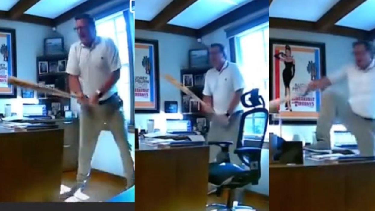 Guy Absolutely Loses His Mind After Squirrel Gets Into His Home In The Middle Of A Work Meeting