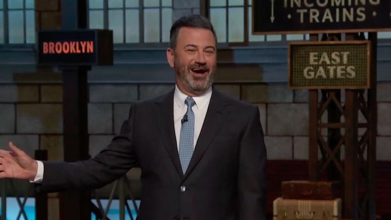 Kimmel Rips Shirtless Trump Supporter Who Waved Anti-Biden Sign As Ian Raged