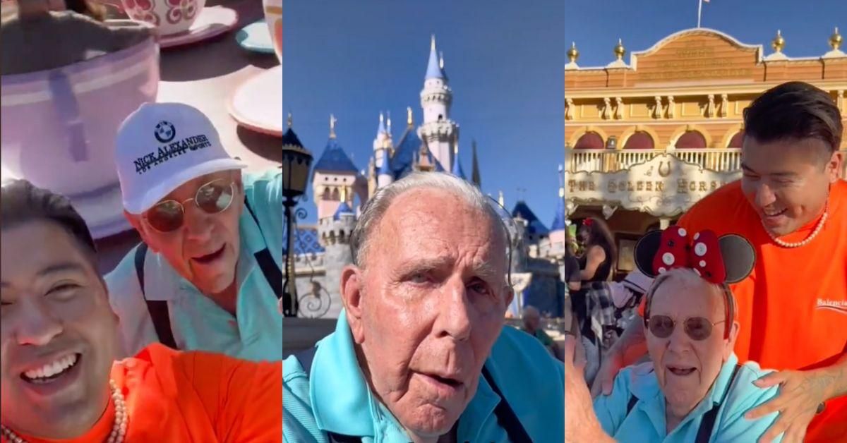 100-Year-Old Veteran Left In Tears After Stranger Invites Him To Go To Disneyland In Magical TikTok Video
