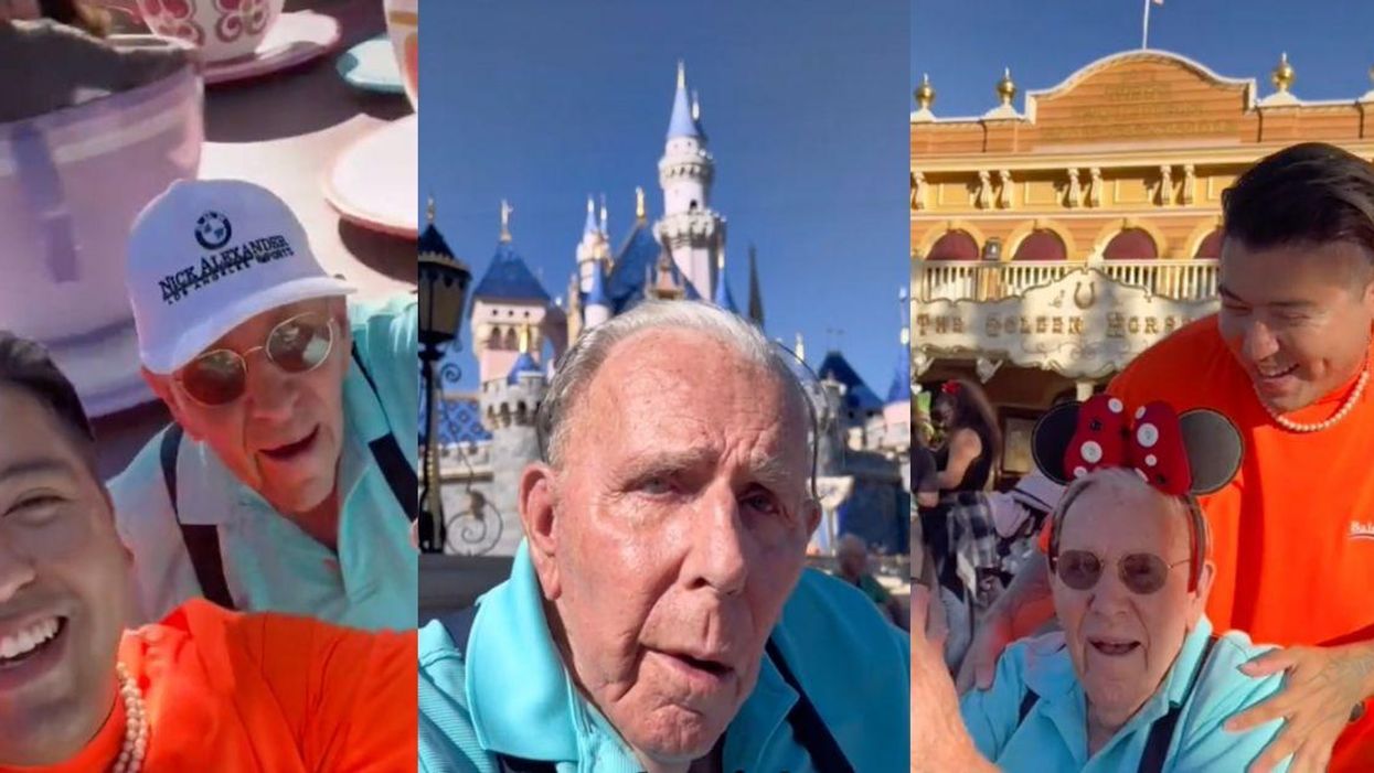 100-Year-Old Veteran Left In Tears After Stranger Invites Him To Go To Disneyland In Magical TikTok Video
