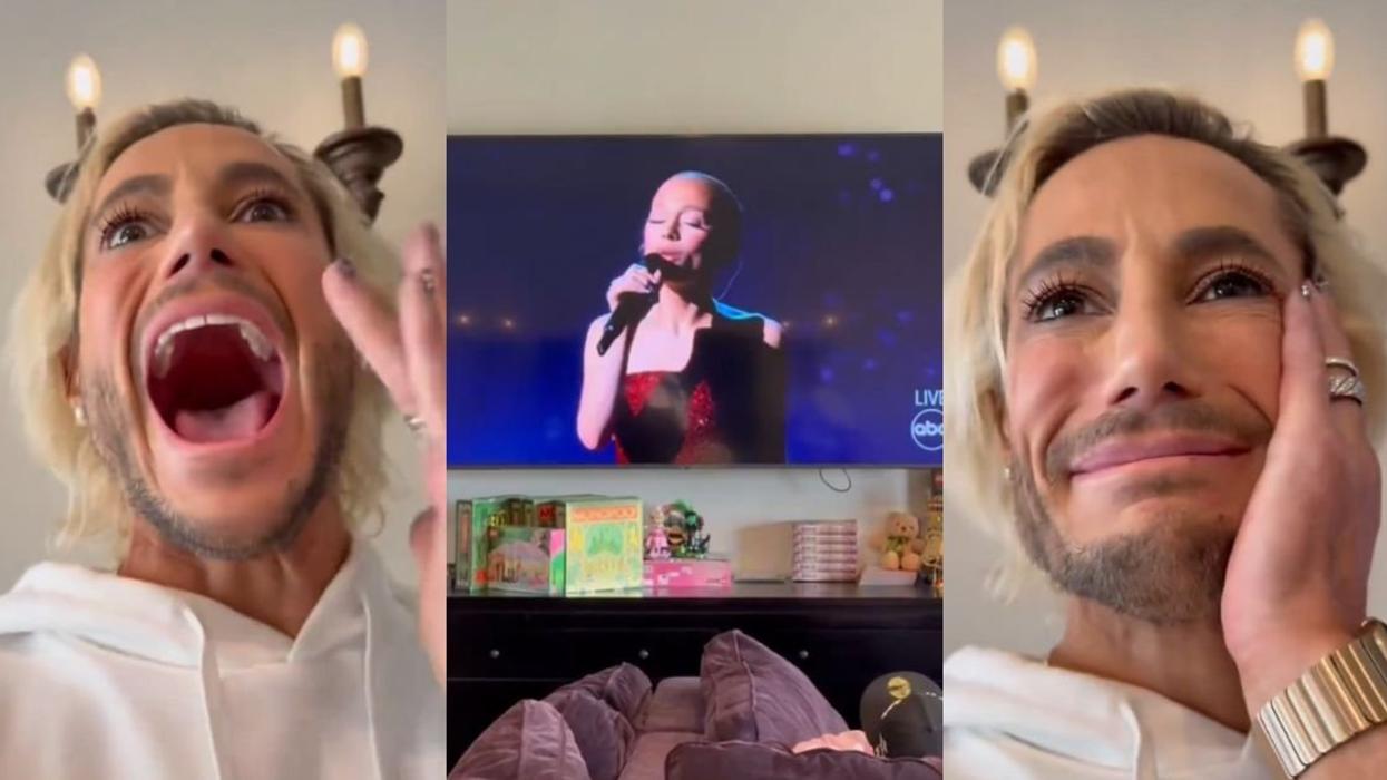 Frankie Grande Absolutely Melted Down With Pride Over Sister Ariana's Oscar Performance