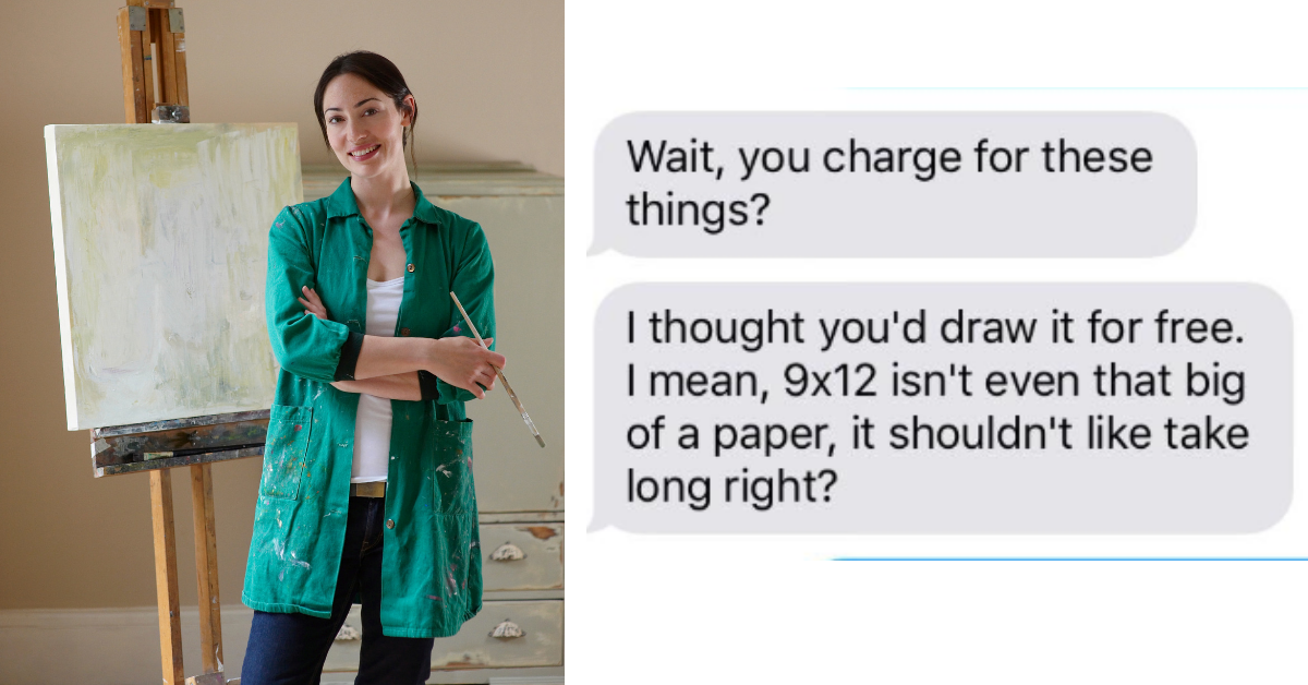 Artist's Entitled Friend Goes Off On Her After Trying To Get Her To Draw A Free Portrait
