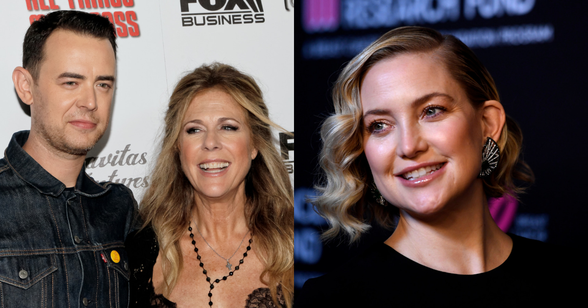 Rita Wilson Just Roasted Son Colin Hanks Hard For Being Oblivious To Kate Hudson's Crush On Him As A Kid