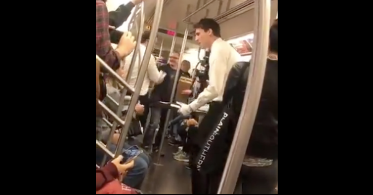 Passengers Experience 'First Class' Subway Ride With Strangers Serving Hot Towels And Sparkling Cider
