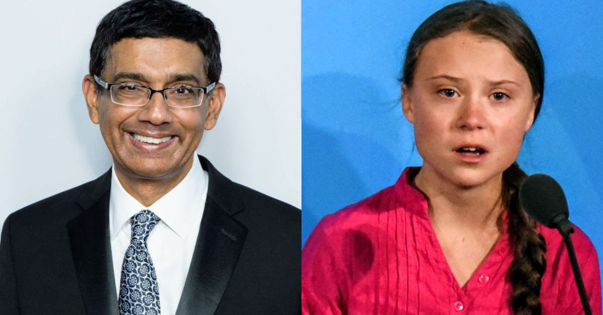 Far-Right Trumpian Dinesh D'Souza Slammed For Comparing Greta Thunberg To Nazi Propaganda