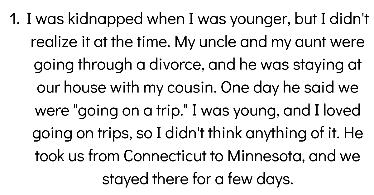 People Who Were Kidnapped Explain How They Escaped With Their Lives