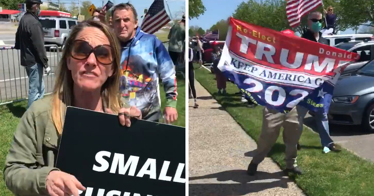 Local News Reporter Hit With Torrent Of Abuse From Trump Supporters During Unsettling Lockdown Protest Video