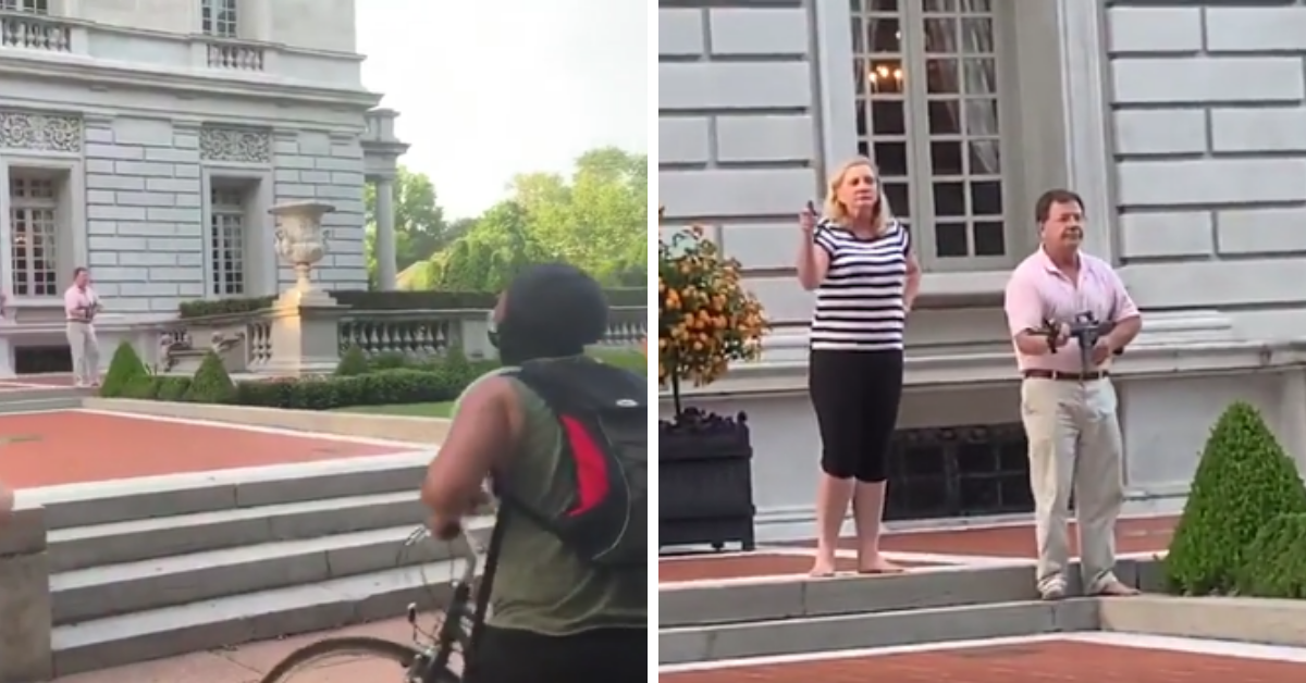 Videos Show St. Louis Couple Brandishing Guns In Front Of Their Massive House As Protesters Marched By