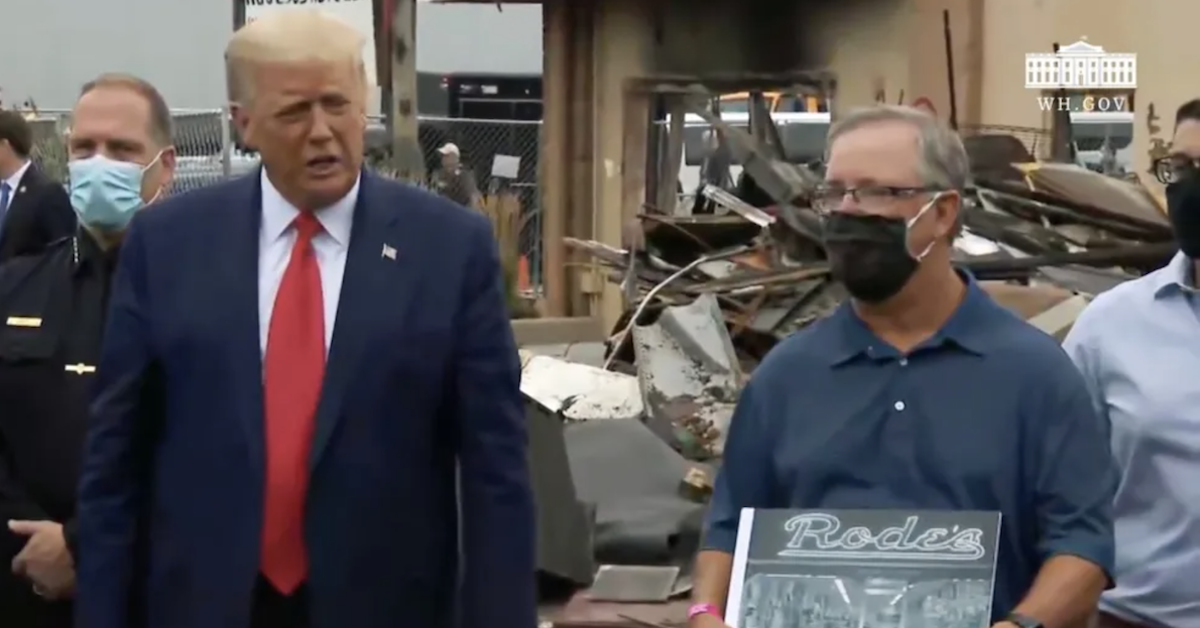 Trump Slammed For Using Former Owner Of Kenosha Store For Photo Op When Current Owner Said No