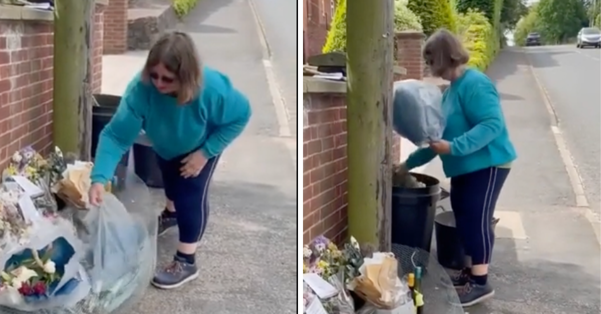 Woman Sparks Outrage After Destroying Flower Memorial For Teen Who Died In Car Crash