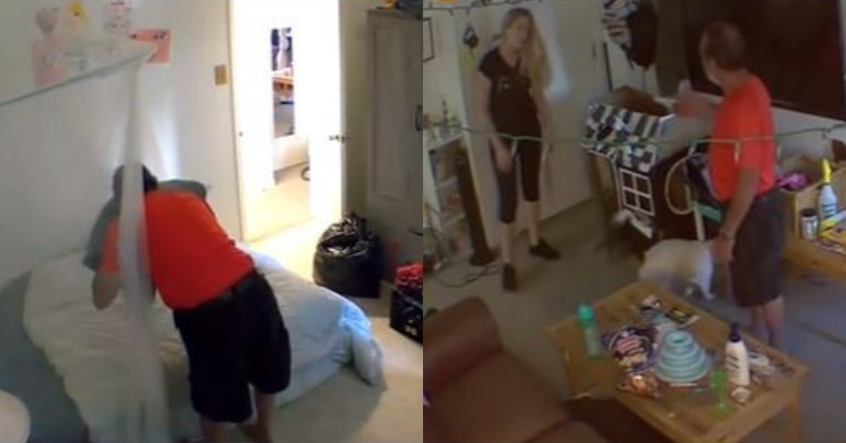 Landlord Gives Awkward Excuse After He's Caught Smelling Woman's Bed While She's Away