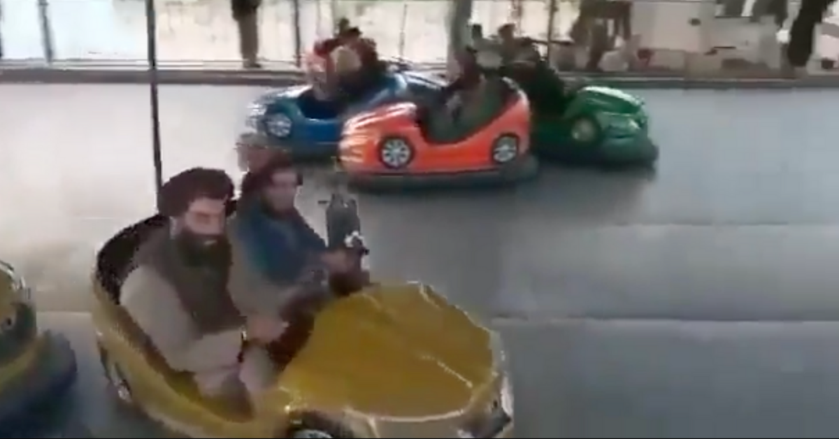 Video Of 'Taliban Soldiers' Riding Around In Bumper Cars At Afghan Amusement Park Stuns Viewers