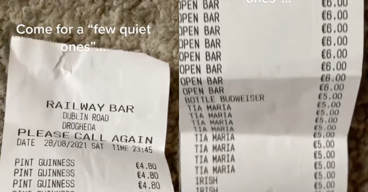 TikToker's Attempt To Grab 'A Few Quiet' Drinks Turns Into Super Costly 11-Hour Alcohol Binge