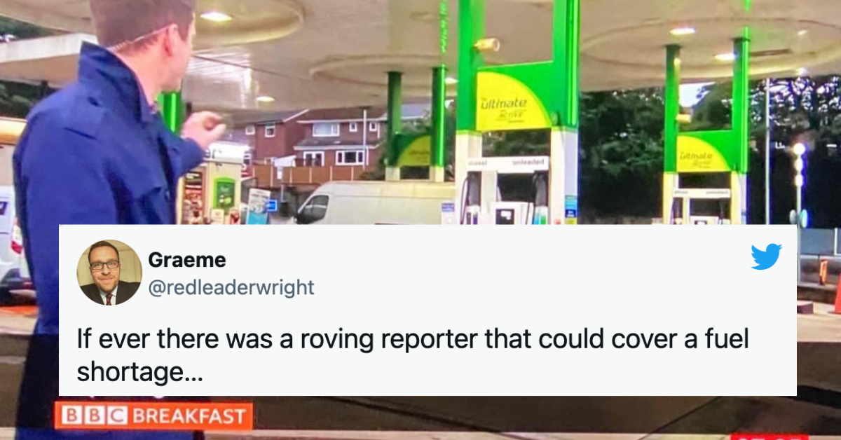 Reporter Covering Gasoline Shortage Has Hilariously Fitting Name—And People Can't Stop Giggling