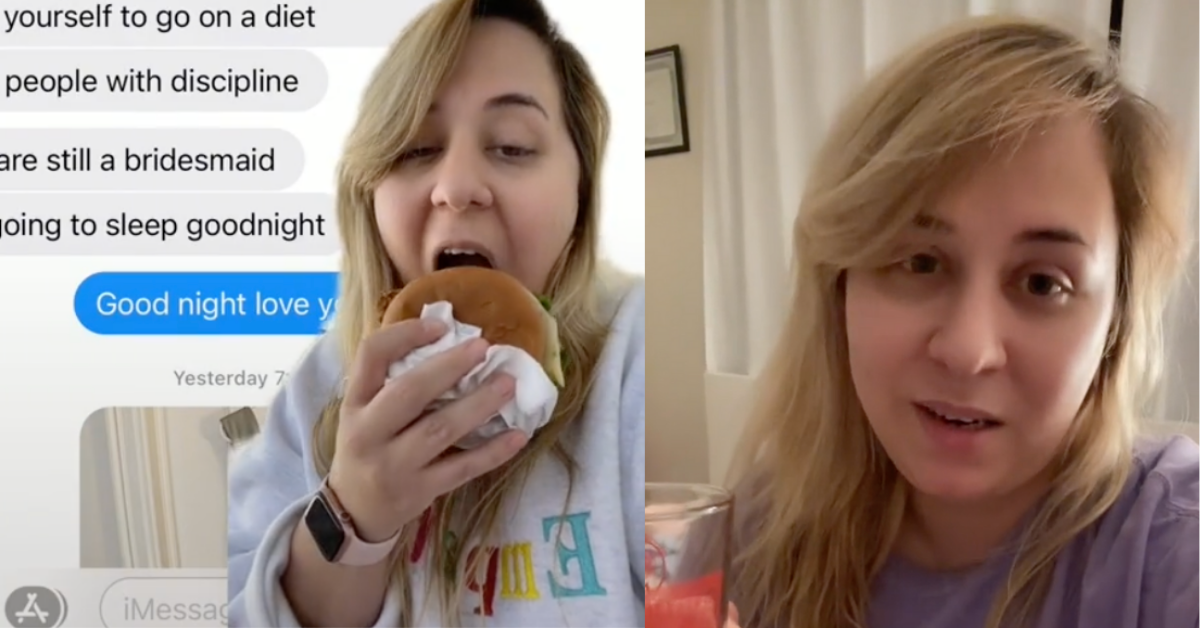 Woman Shares Texts From Bride Who Demoted Her From Maid Of Honor For Being 'Too Fat'