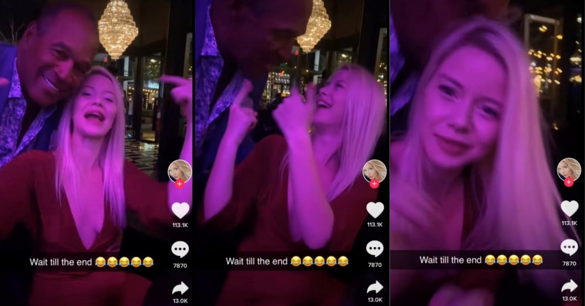 Viral Video Of TikToker Awkwardly Dodging A Kiss From OJ Simpson Has The Internet Cringing Hard