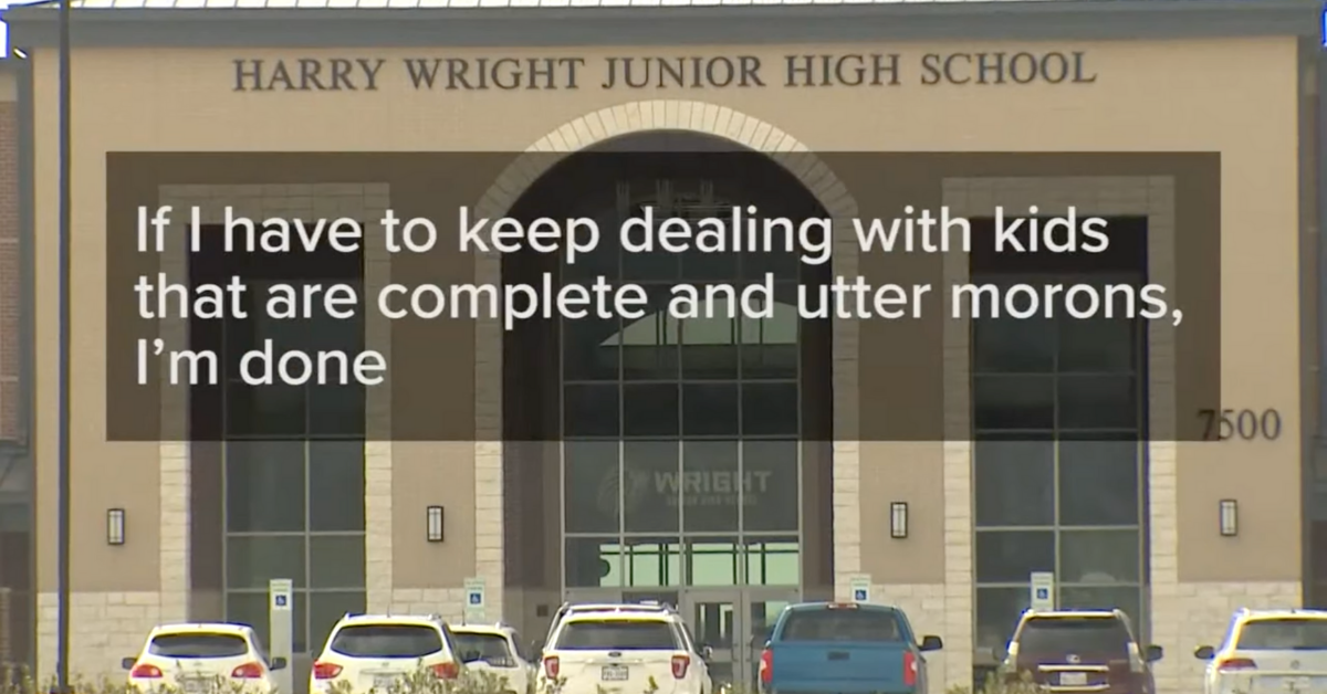 Texas Teacher Put On Leave After Calling Junior High Students 'Complete And Utter Morons' In Rant