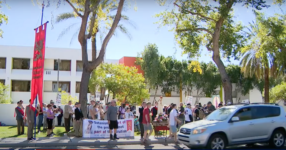 Christian Protesters Demand Satanism Not Be Protected By First Amendment—Without A Shred Of Irony