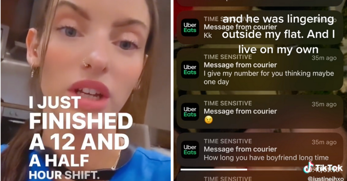 ER Nurse Stunned After Uber Eats Driver Won't Stop Harassing Her After Delivering Her Food