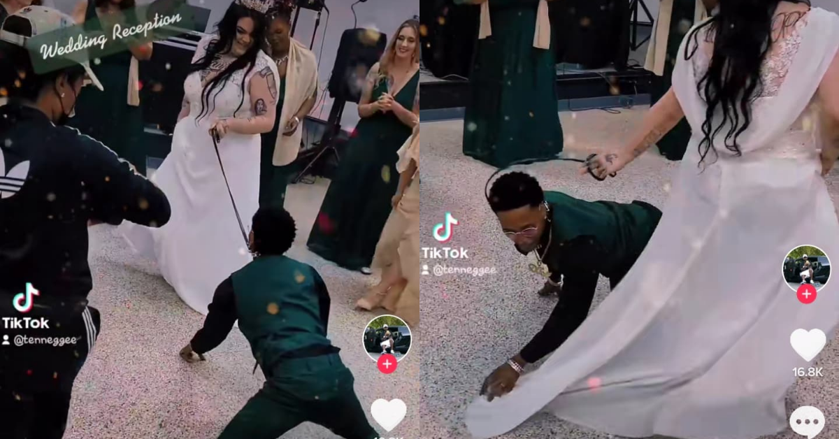 Black Groom Speaks Out After Video Of White Bride Leading Him By Leash Sparks Backlash