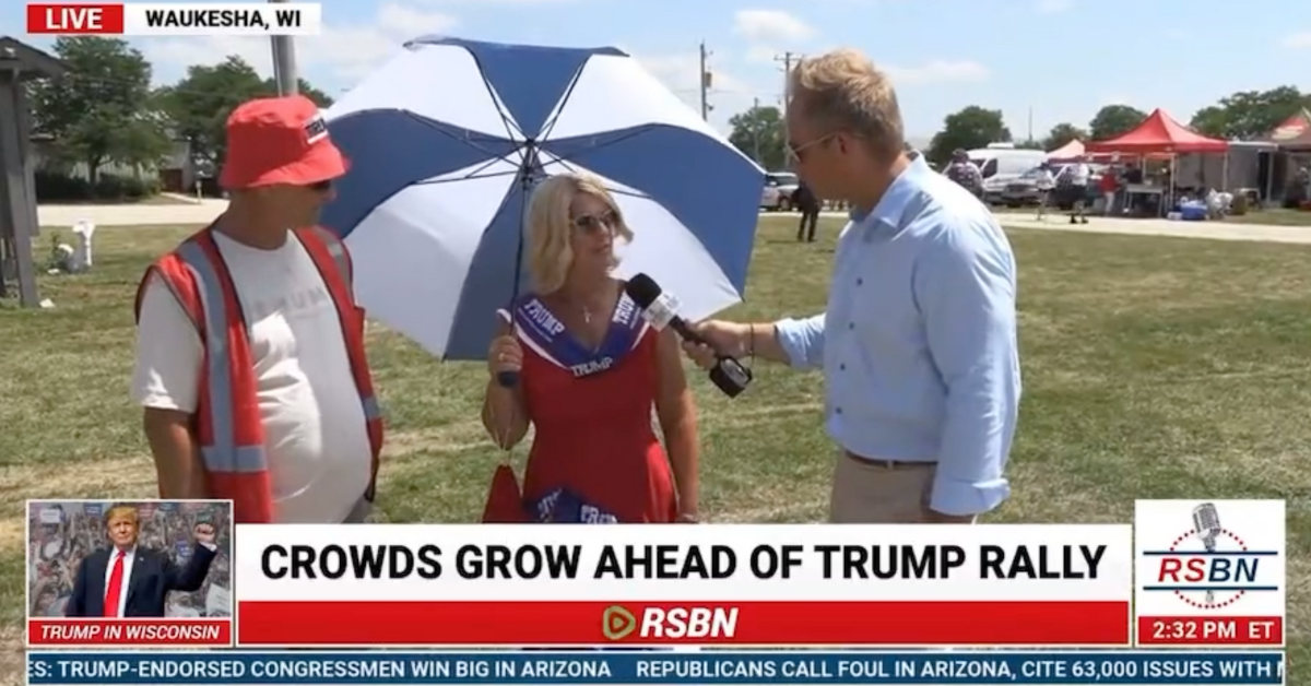 Woman Shows Off Custom 'Trump Gown' She Had Made For Wisconsin Rally—And It's...A Lot