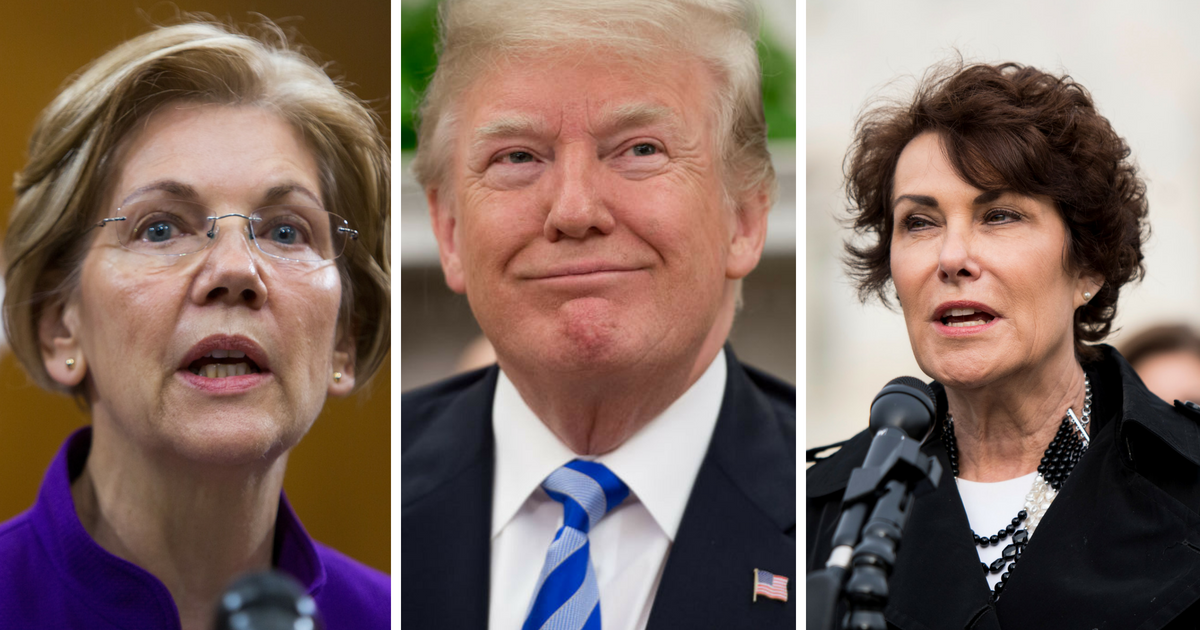Elizabeth Warren And Jacky Rosen Clap Back After Trump Insults Them With Nicknames At Nevada Fundraiser