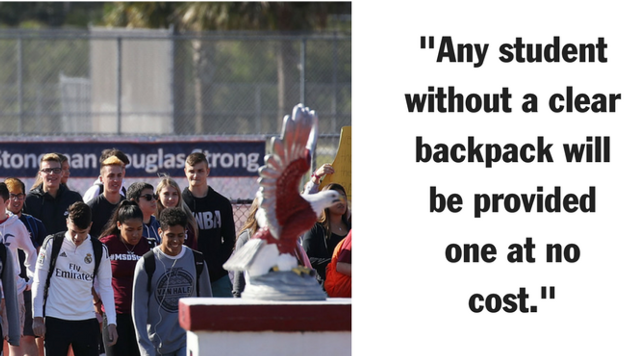 Clear Backpacks Mandated at Marjory Stoneman Douglas High School