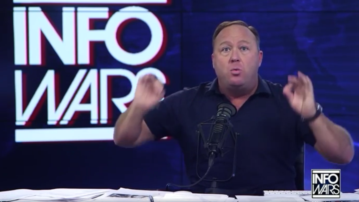 WATCH: Alex Jones Accuses Sandy Hook Parents of Defaming Him With Defamation Lawsuits