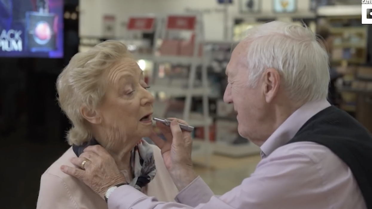 84-Year-Old Man Is Learning How To Do Wife's Makeup Before She Goes Blind--And Yes, We're Crying