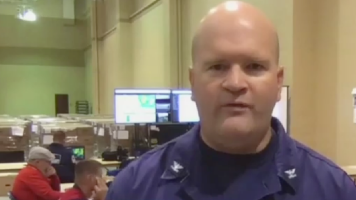 Coast Guard Member Makes Blatant Hand Signal During Televised Hurricane Florence Response